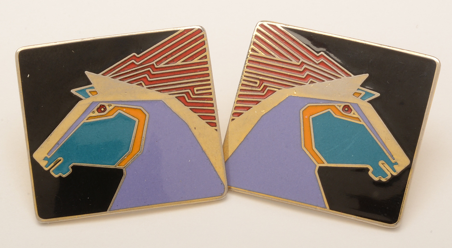Laurel Burch Enameled Earrings and Brooches