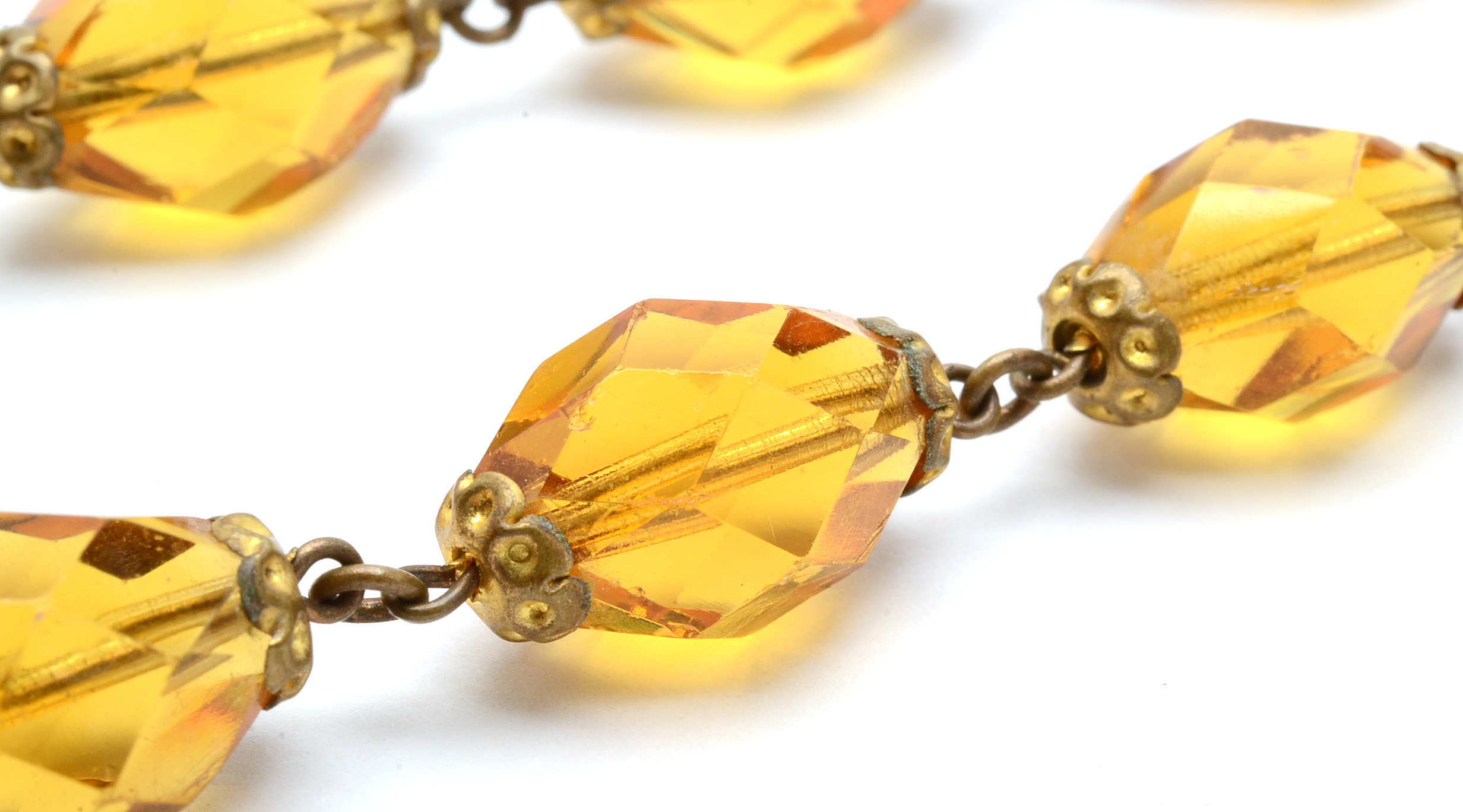 Miracle Scottish Style Brooch and Czech Amber Glass Necklace