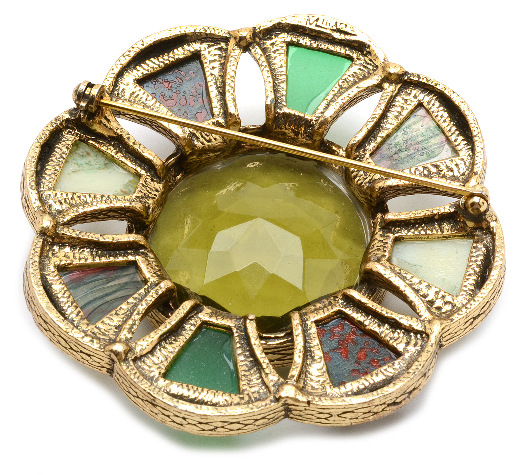 Miracle Scottish Style Brooch and Czech Amber Glass Necklace