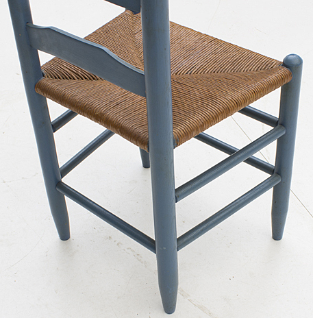 Set of Vintage Rush Seat Dining Chairs