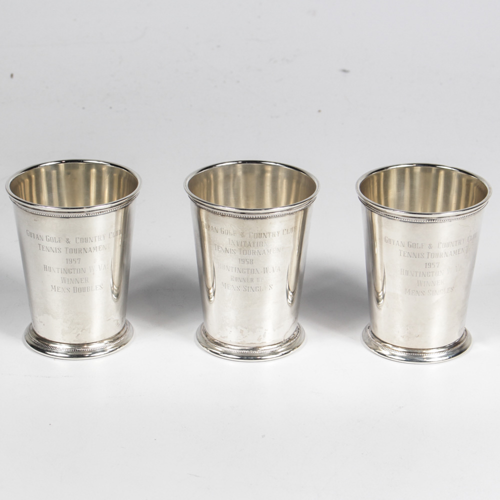 Three International Sterling Patrick Henry Mint Julep Cups