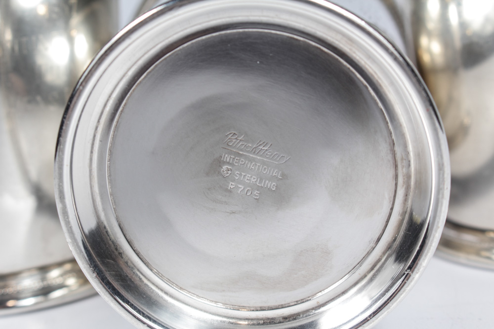 Three International Sterling Patrick Henry Mint Julep Cups