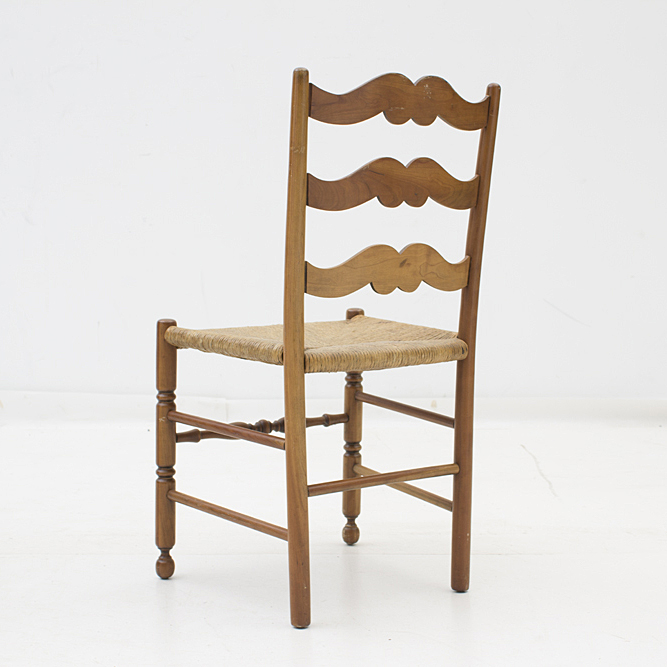 Set of Four Rush Seat Chairs