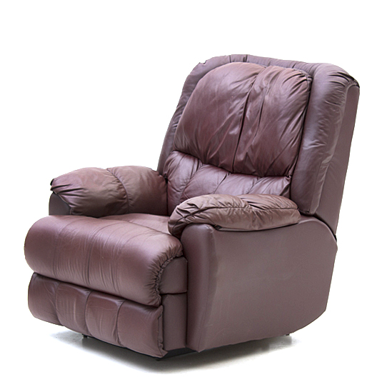 Burgundy Leather Rocker Recliner