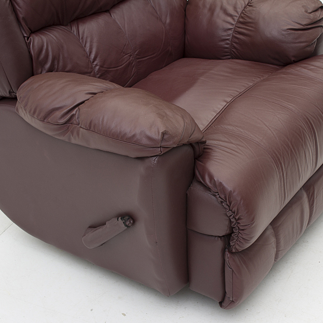 Burgundy Leather Rocker Recliner
