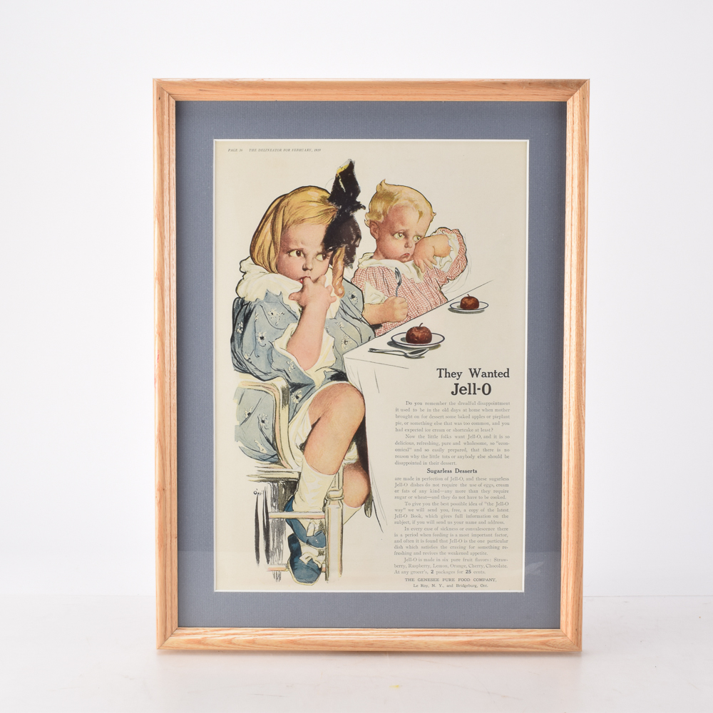 Original 1919 Jell-O Advertisement from "The Delineator" Magazine
