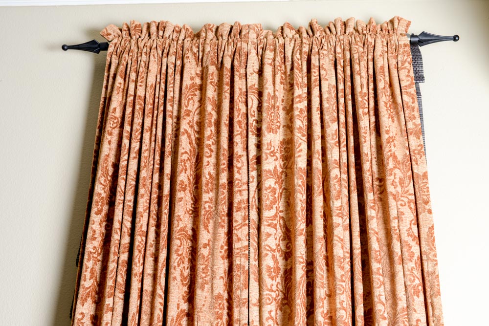 Orange Damask Curtains