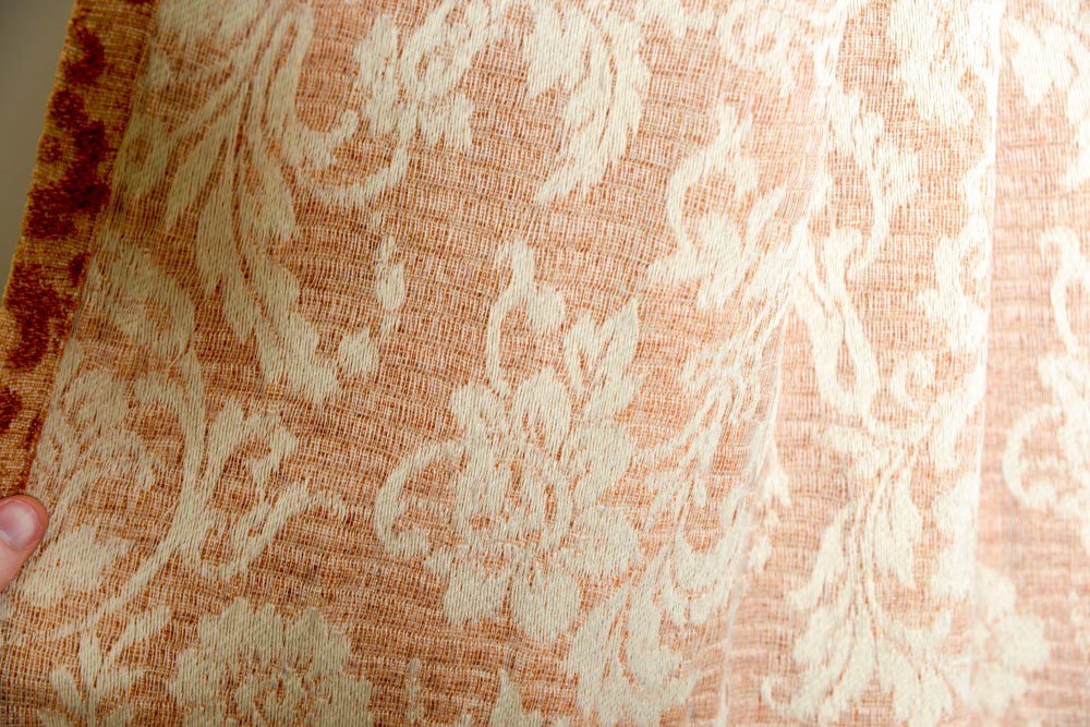 Orange Damask Curtains