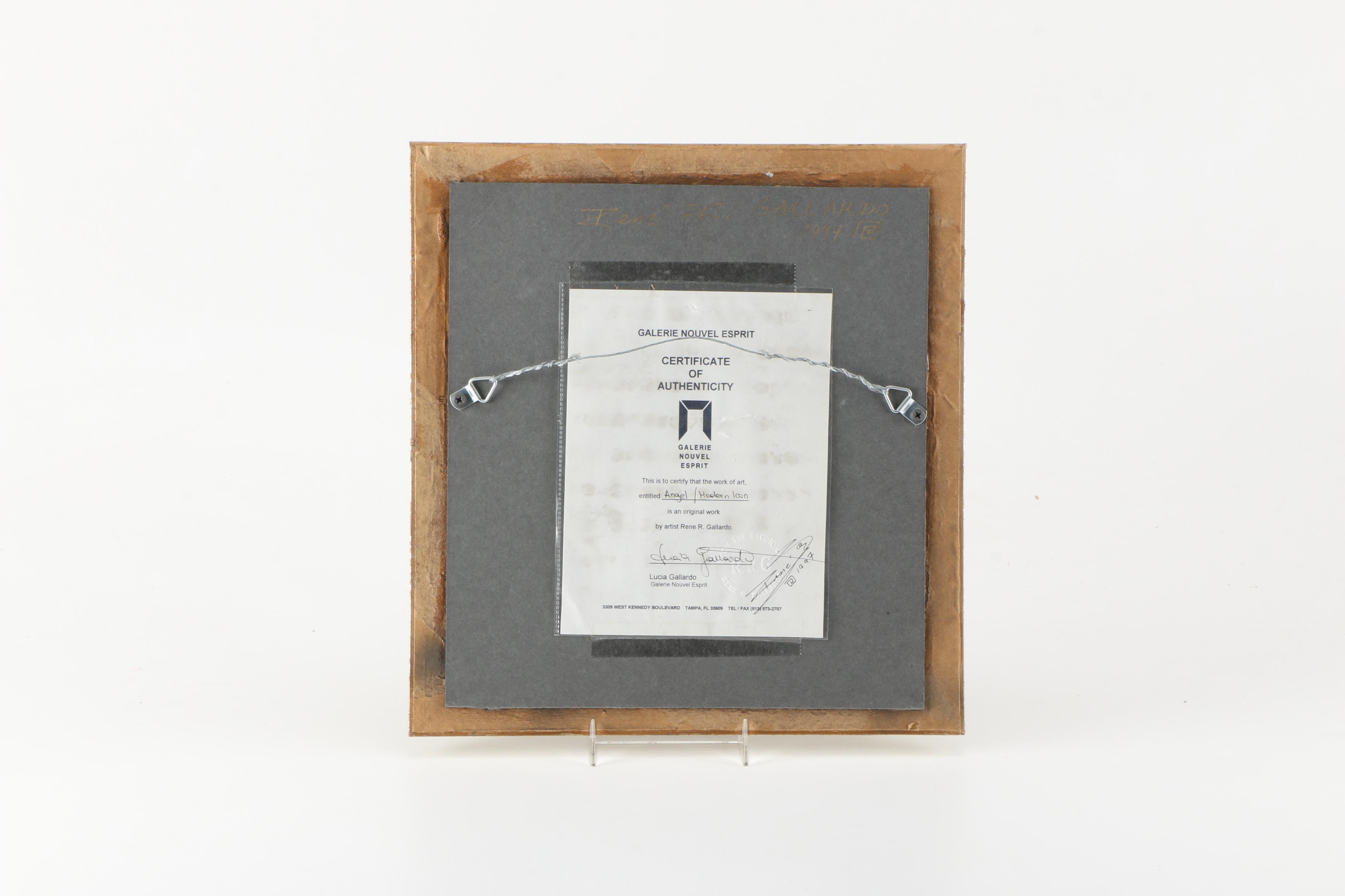 Rene Garllardo Original Mixed Media Artwork "Angel/ Modern Loon"