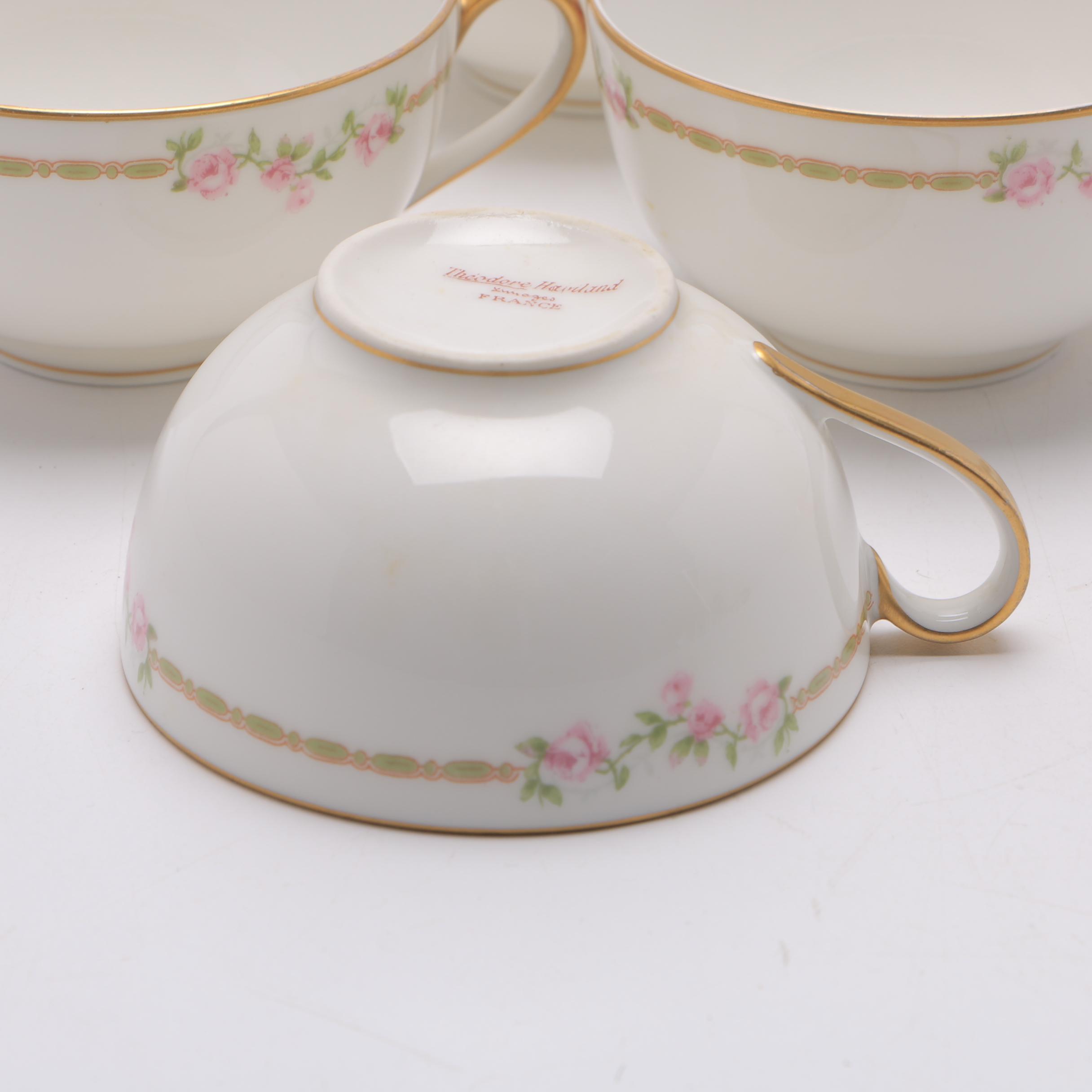 Pink Floral Haviland Limoges China Set
