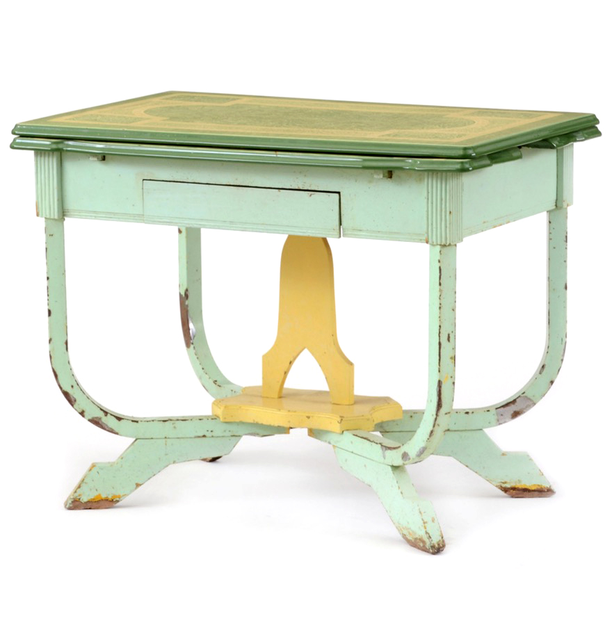 Vintage Enamel Top Table