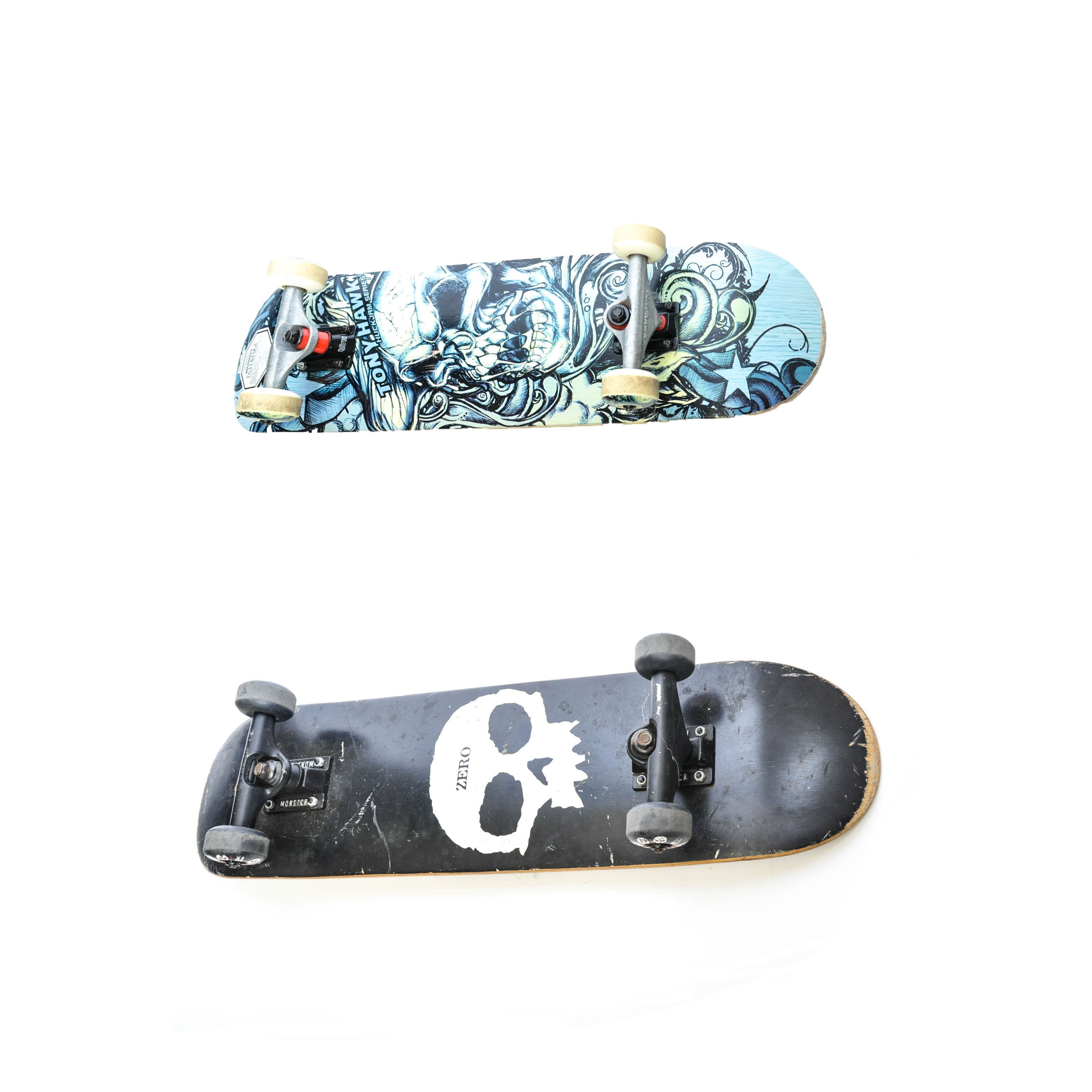 Tony Hawk HuckJam and Zero Brand Skateboards