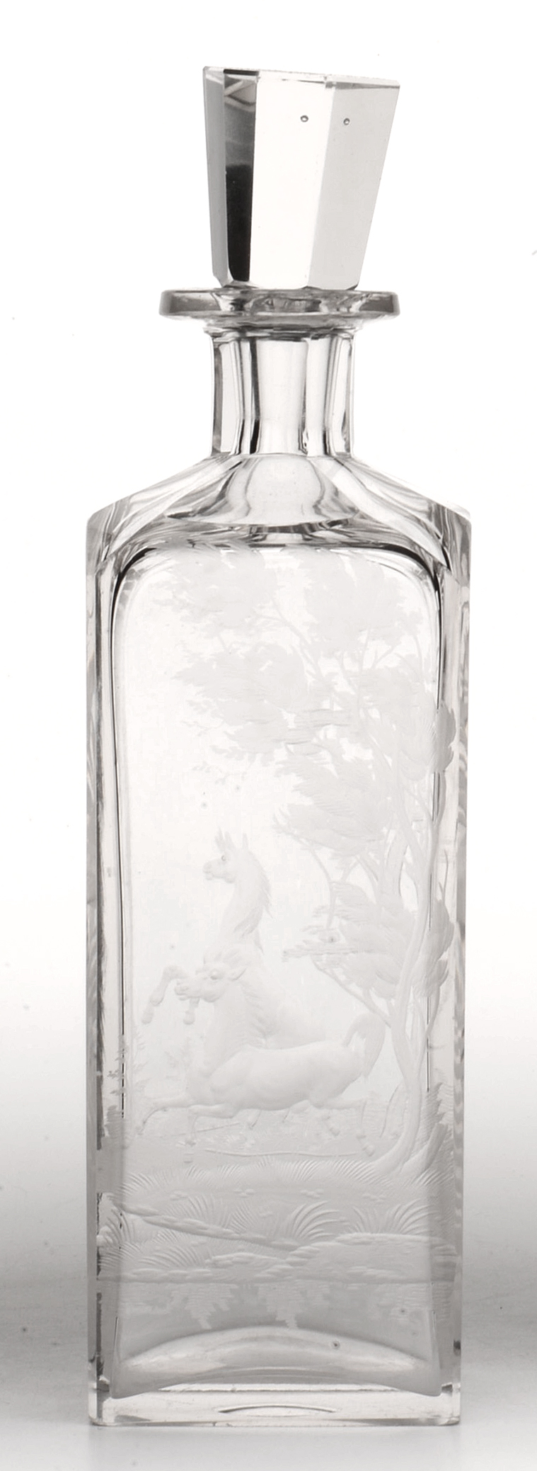 Etched Glass Decanter