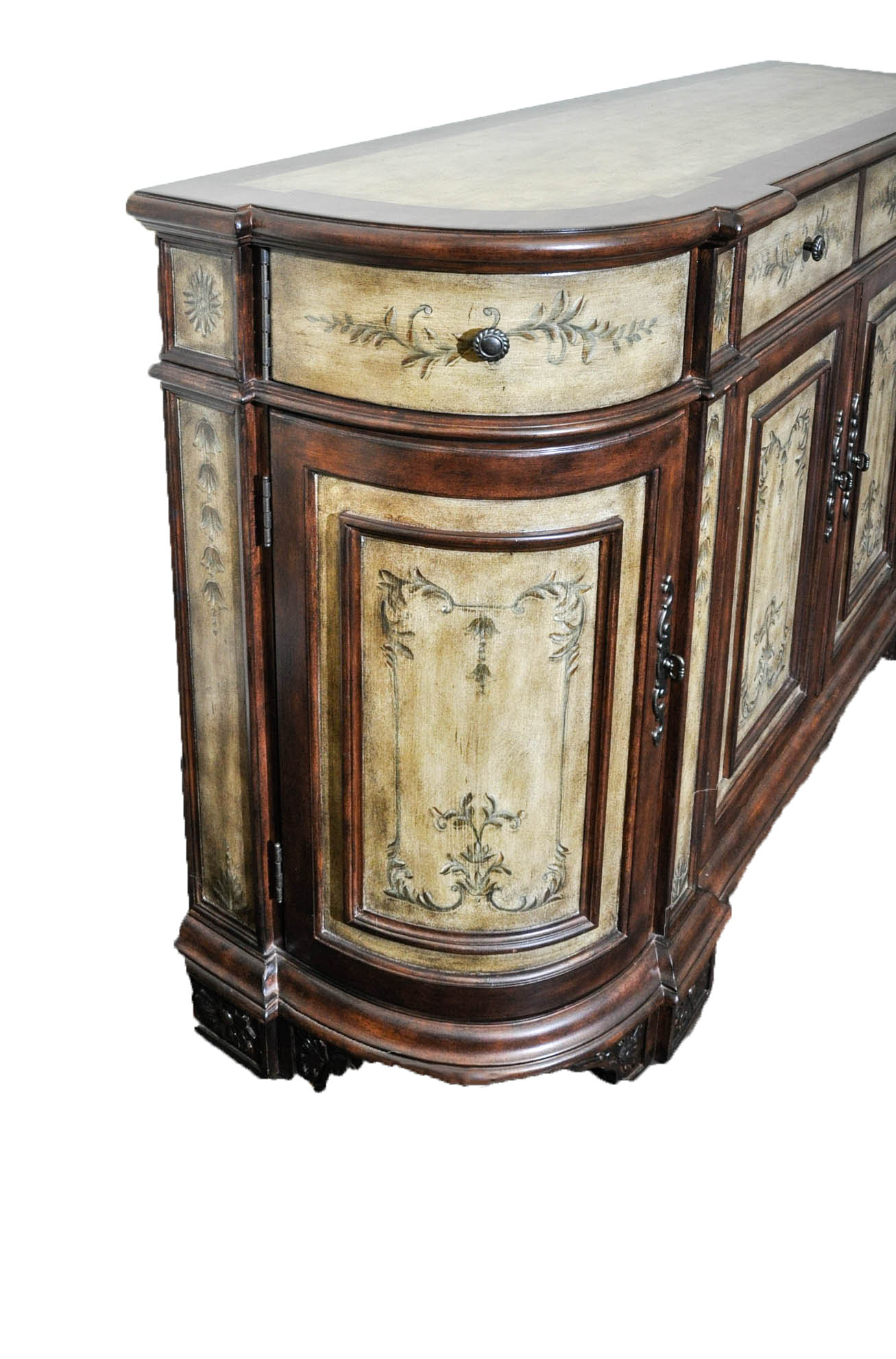 Distressed Painted Composite Wood Sideboard