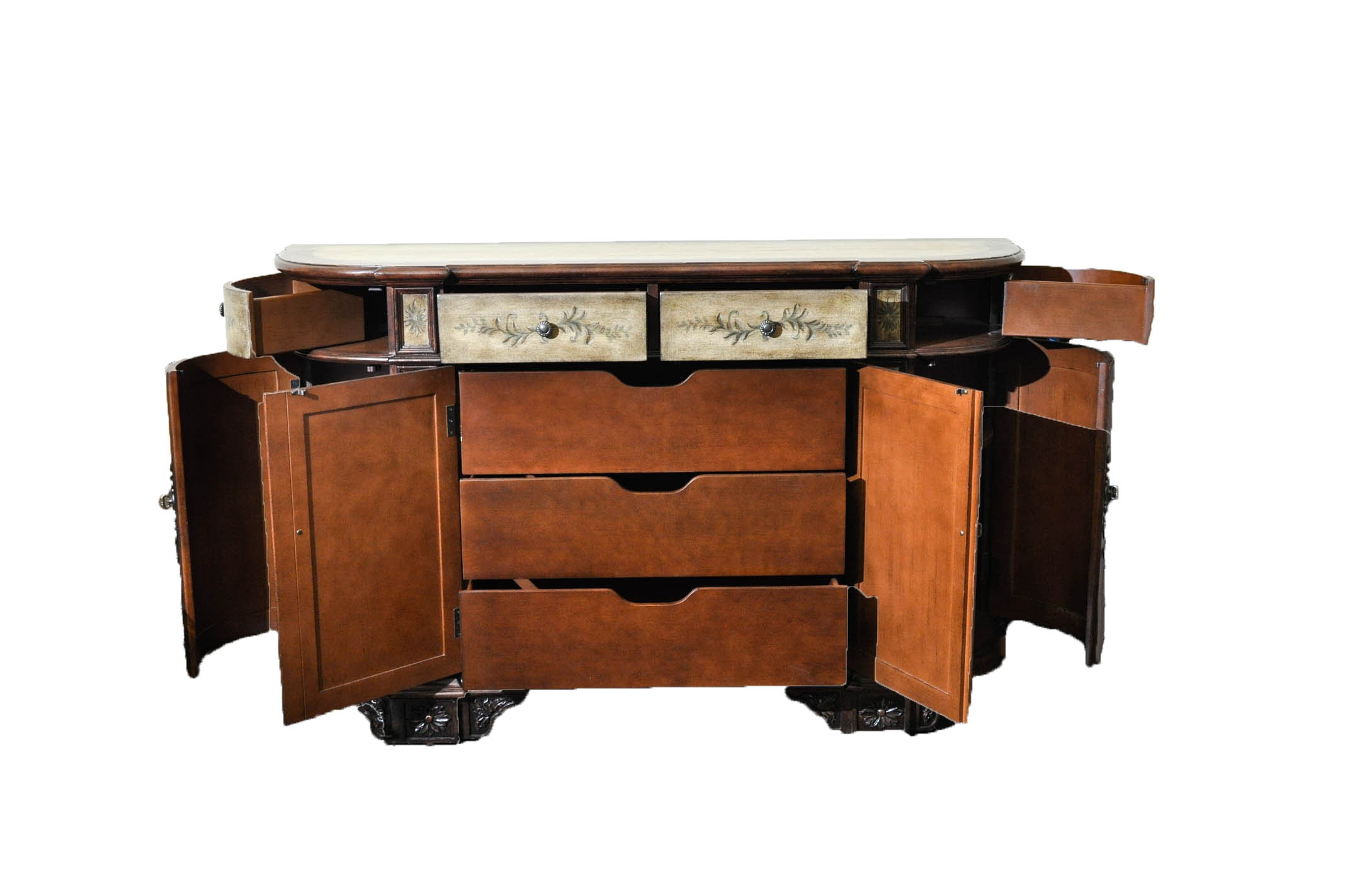 Distressed Painted Composite Wood Sideboard