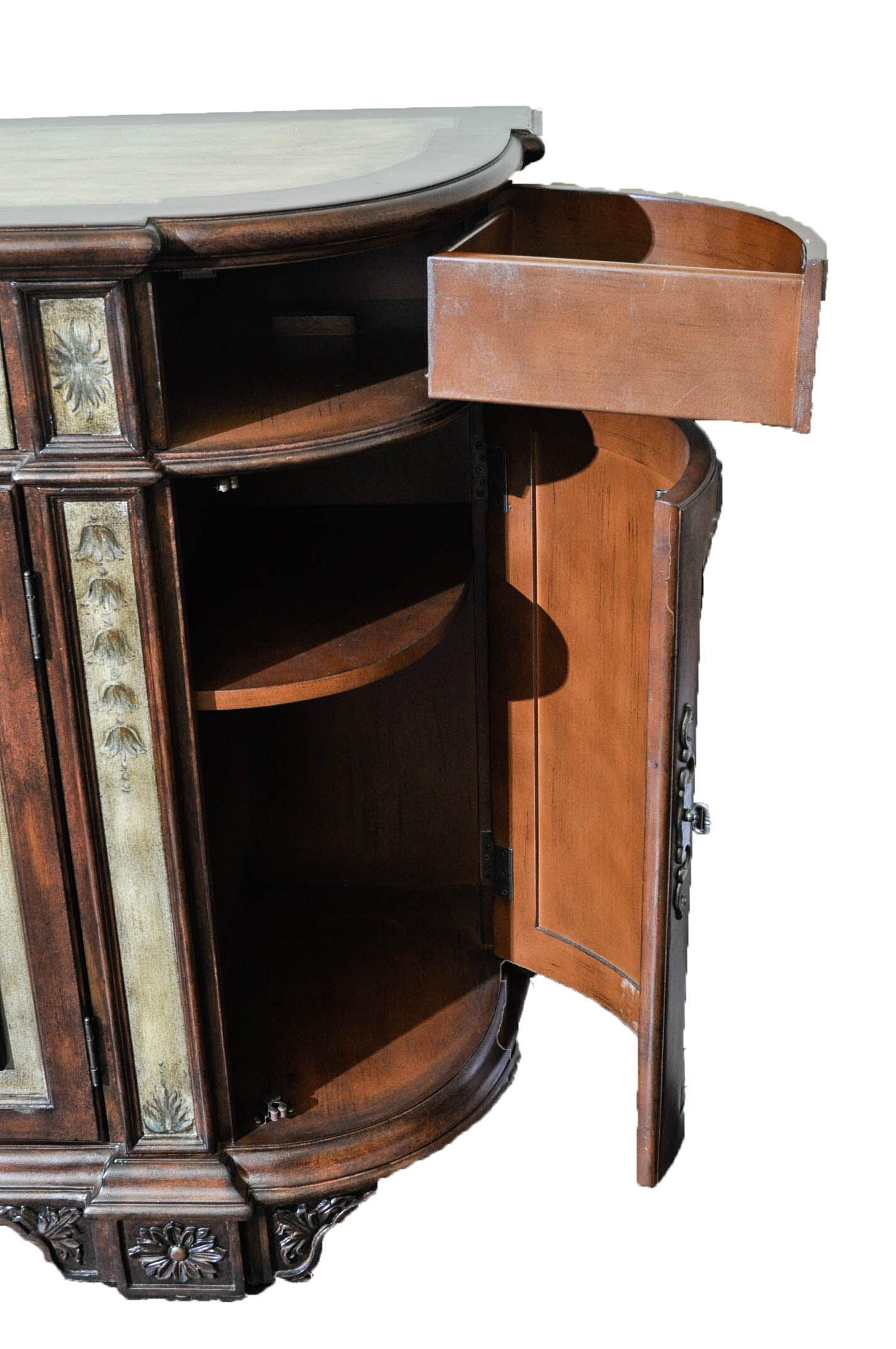 Distressed Painted Composite Wood Sideboard