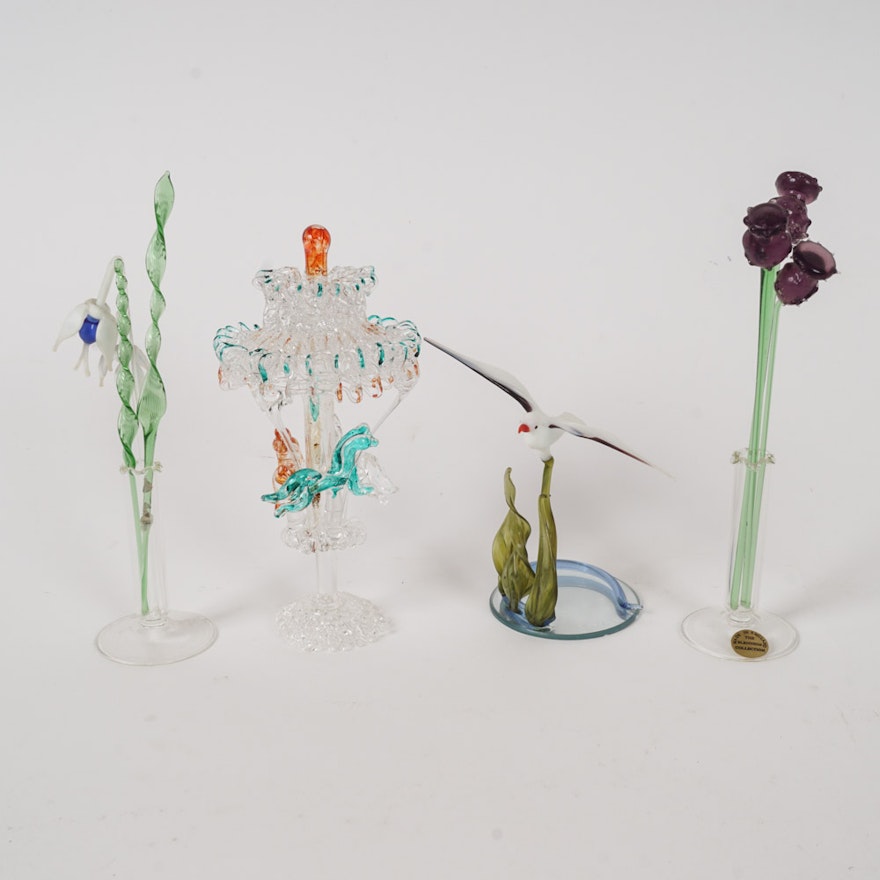 Collection of Glass Sculptures and Figurines