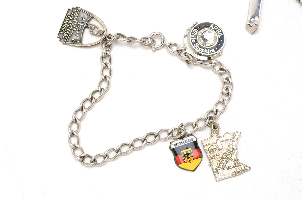 Three Sterling Charm Bracelets