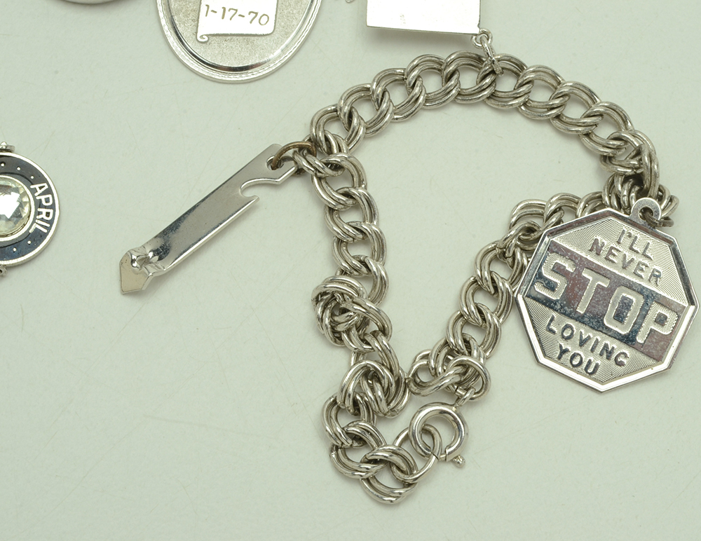 Three Sterling Charm Bracelets