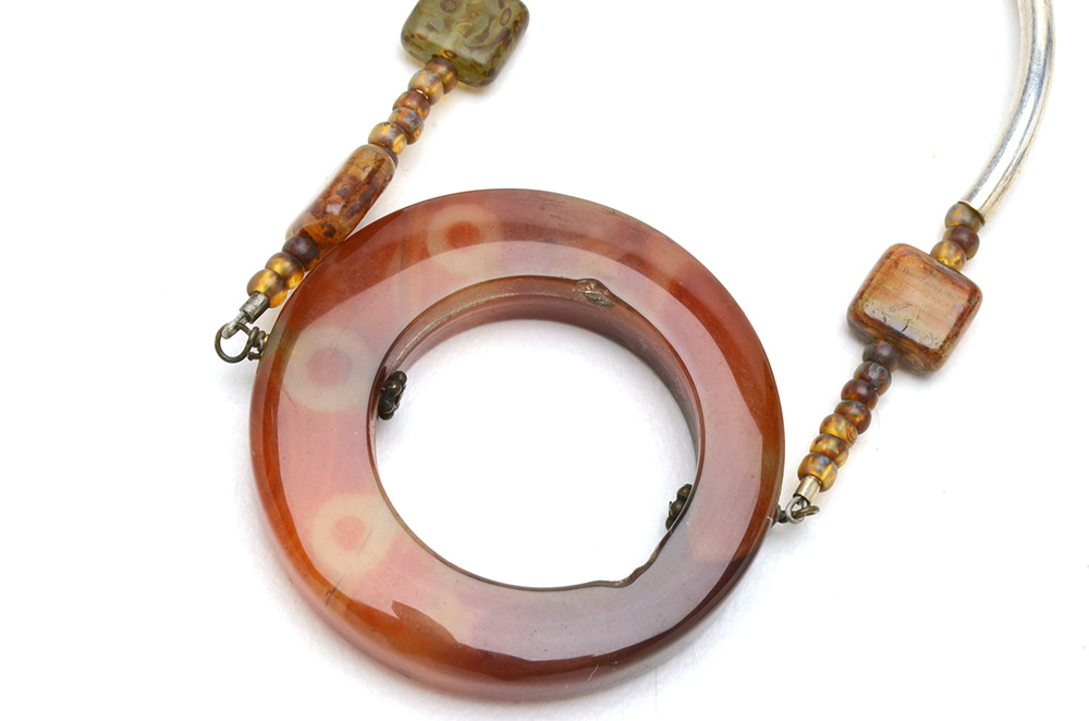 Sterling and Stone Bead Necklace Pair