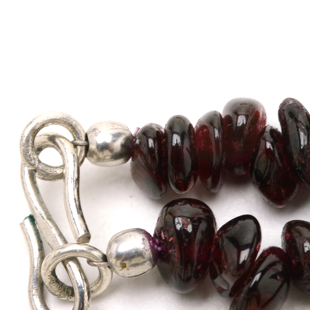 Sterling and Stone Bead Necklace Pair