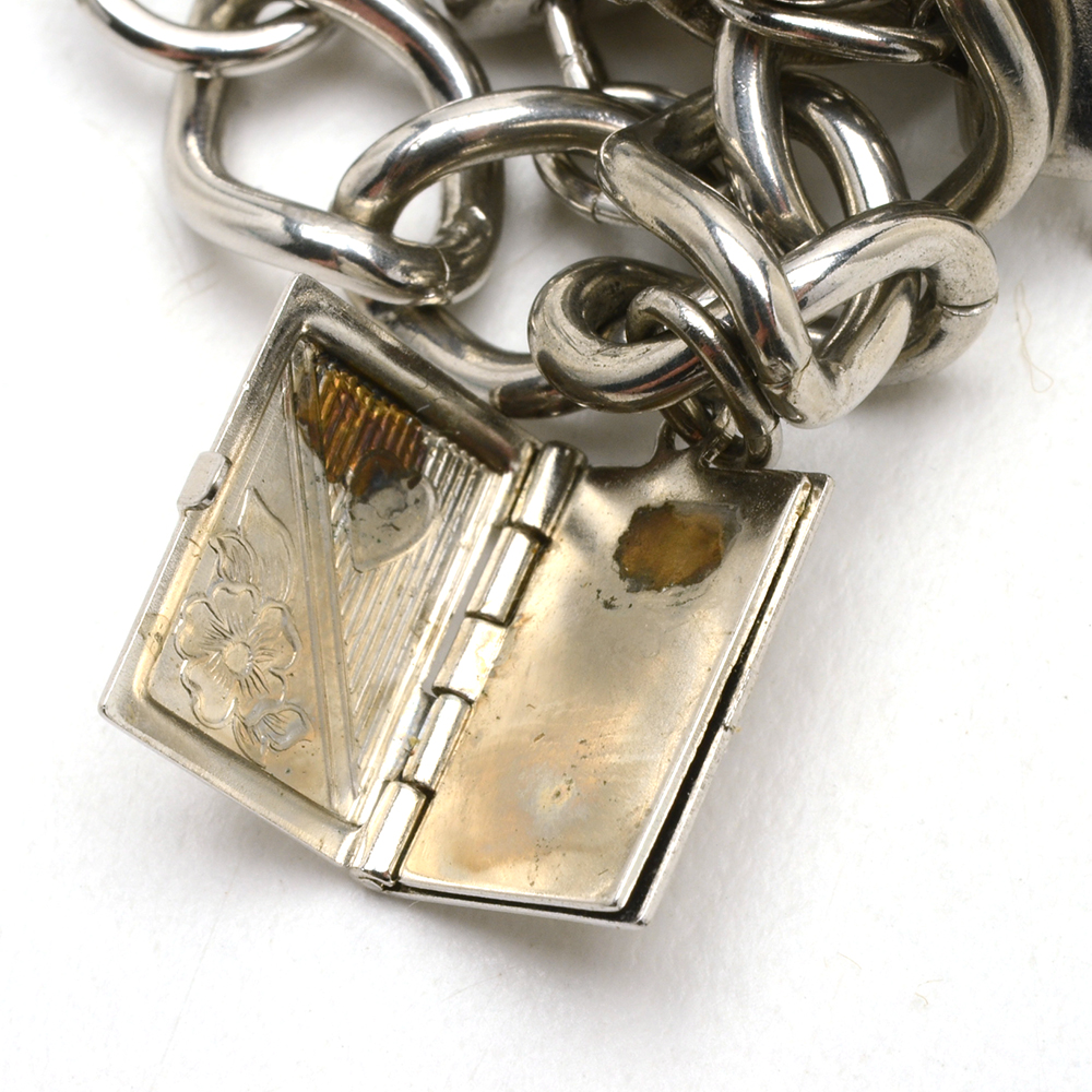 Charm Bracelets Marino Articulated and Monet Vintage High School