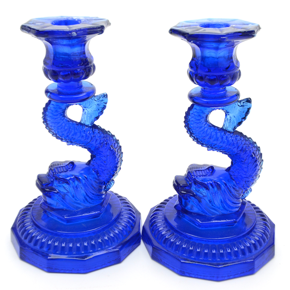 Cobalt Blue Candleholders