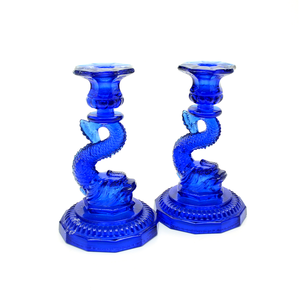Cobalt Blue Candleholders