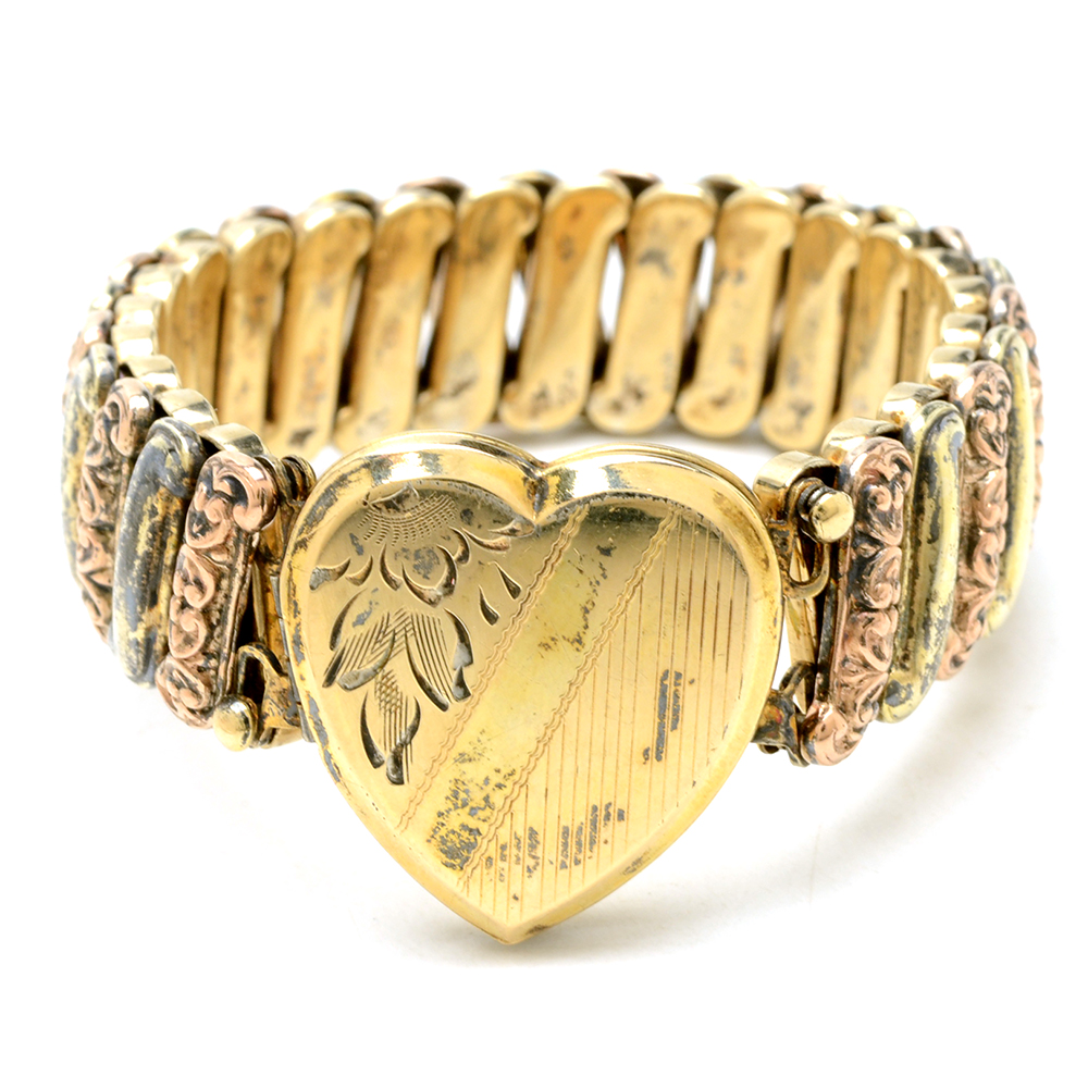 Three Gold Filled Sweetheart Expansion Bracelets