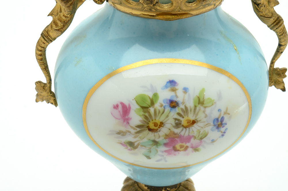 Vintage Miniature Hand Painted Porcelain Urn