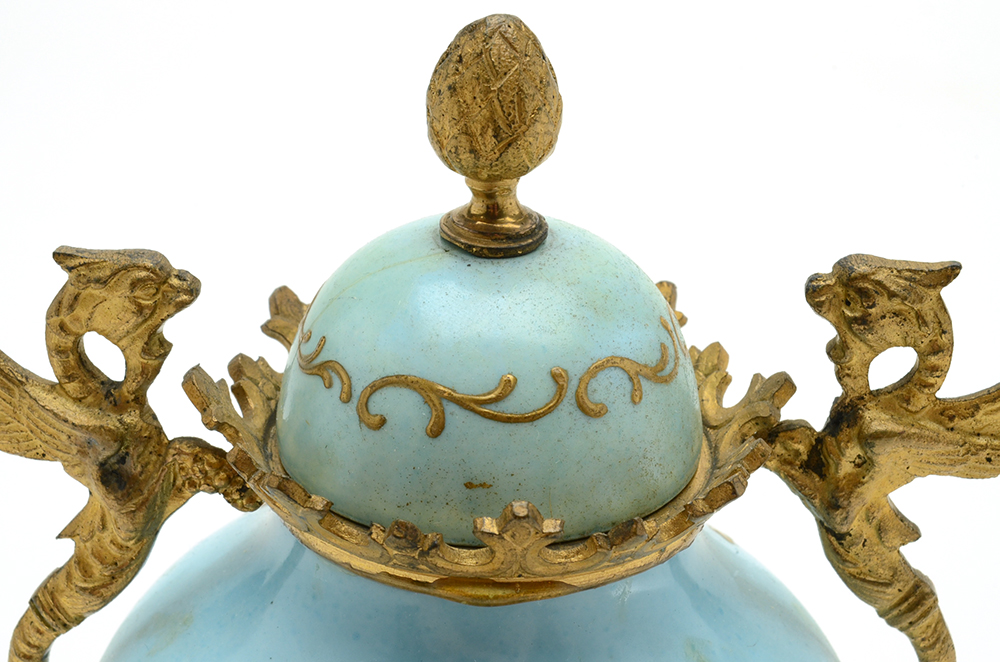 Vintage Miniature Hand Painted Porcelain Urn