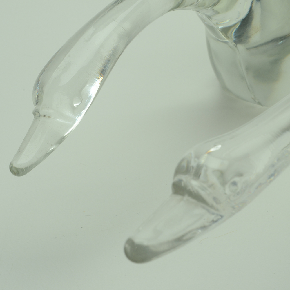 Vintage Heisey Glass Geese Figurines