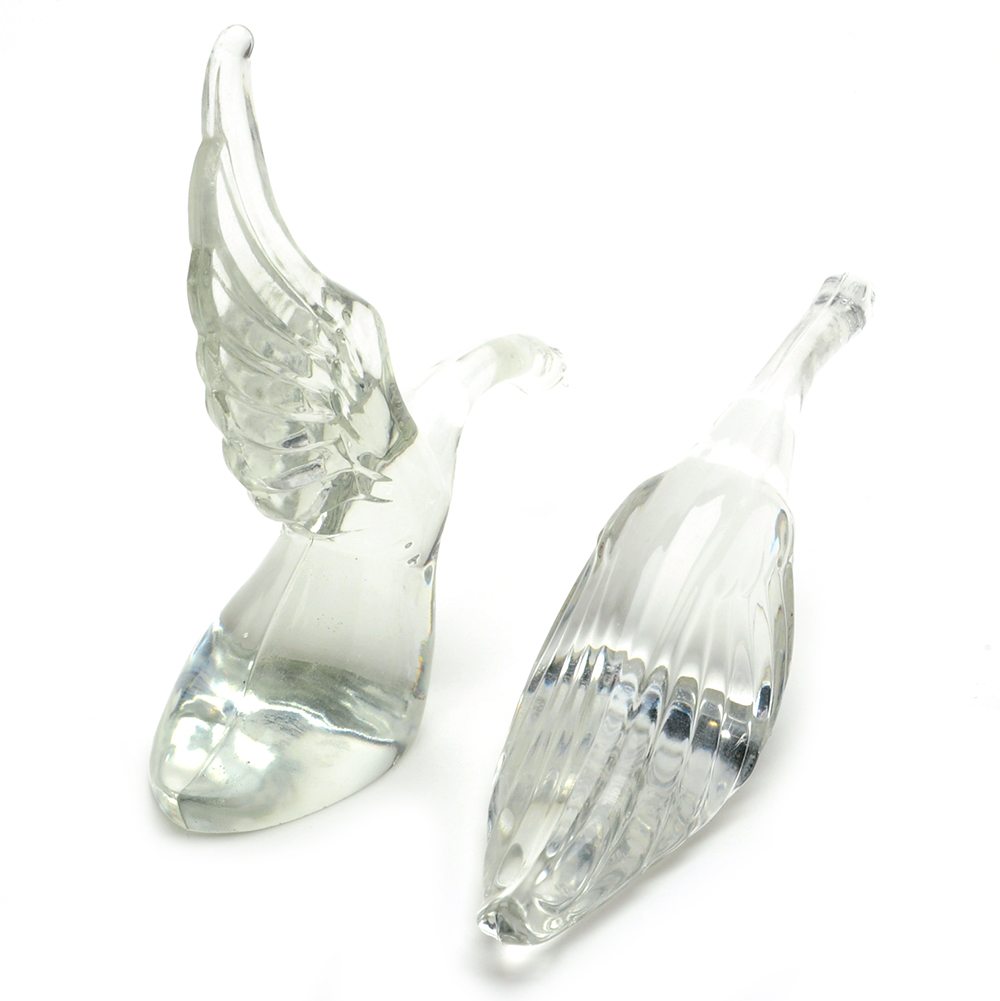Vintage Heisey Glass Geese Figurines