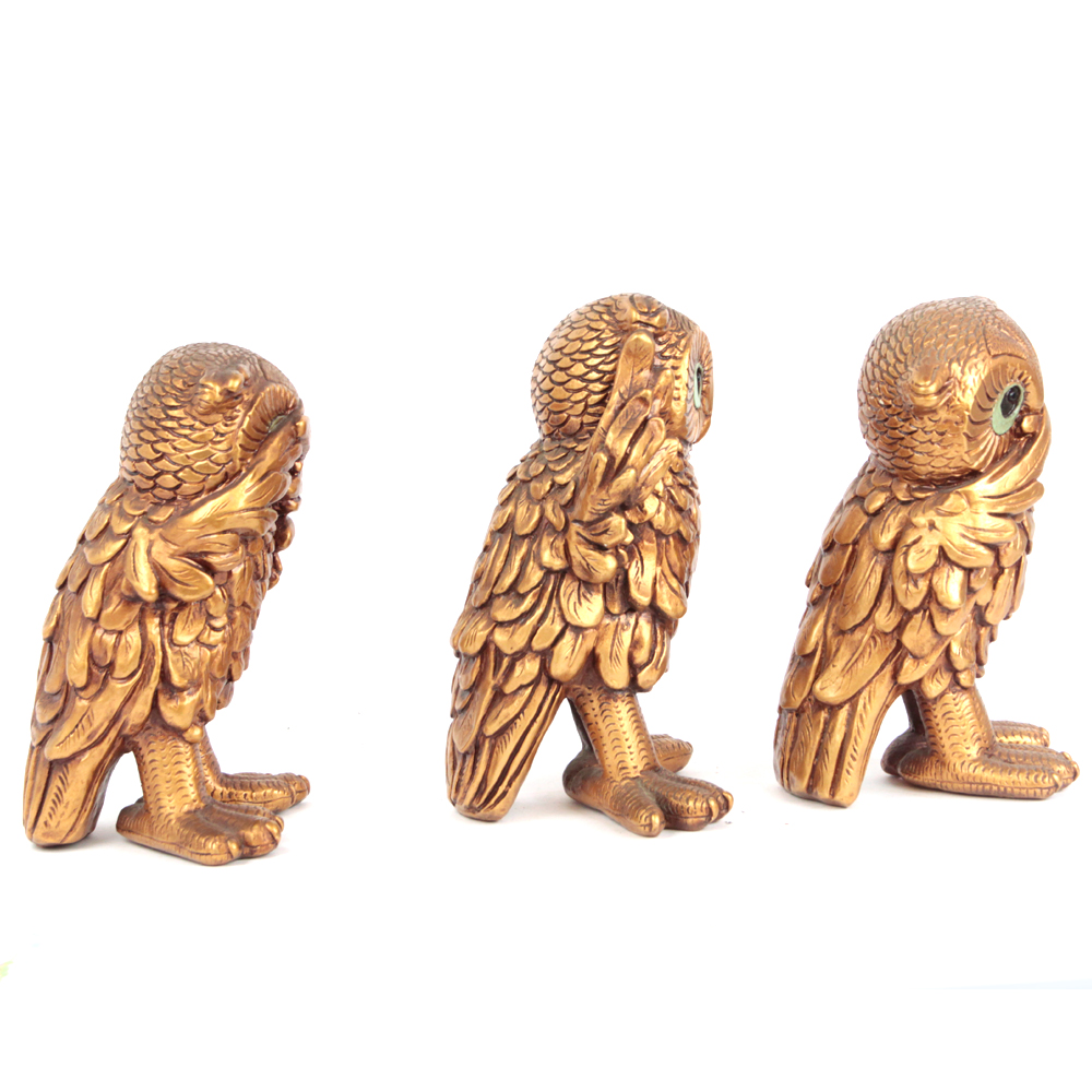 1960s Progressive Art Products, Inc. Wise Chalkware Owls