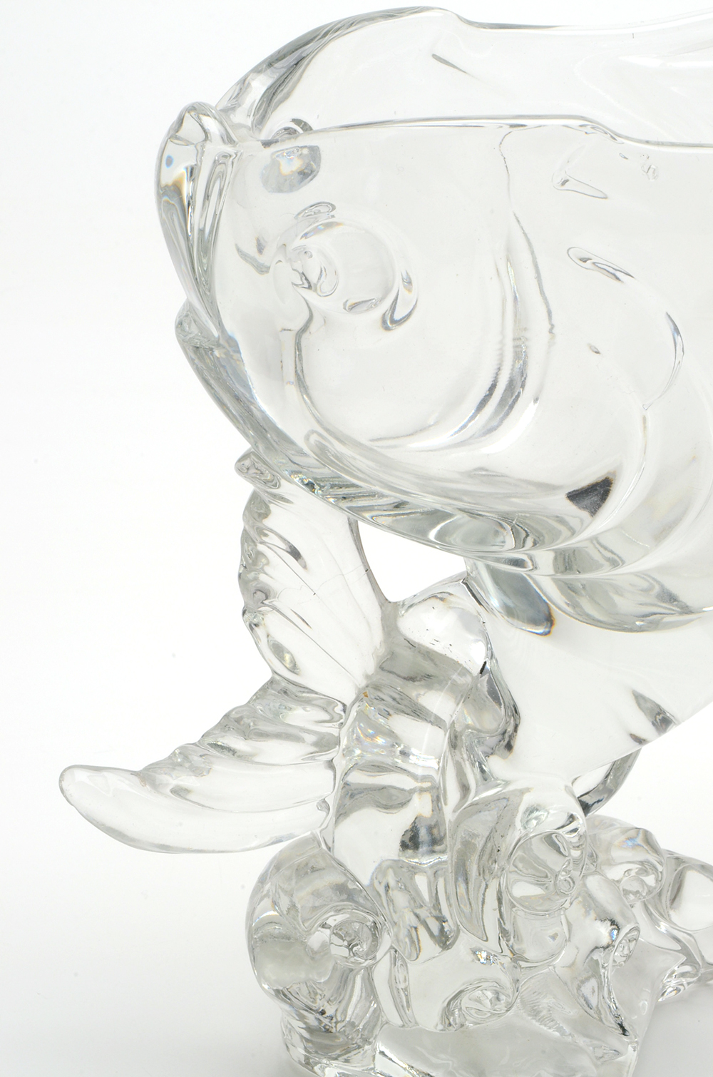 Vintage Heisey Glass Fish Vase