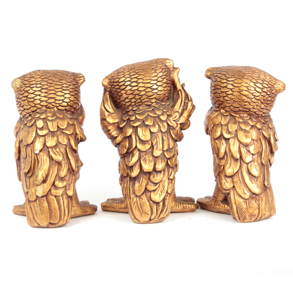 1960s Progressive Art Products, Inc. Wise Chalkware Owls