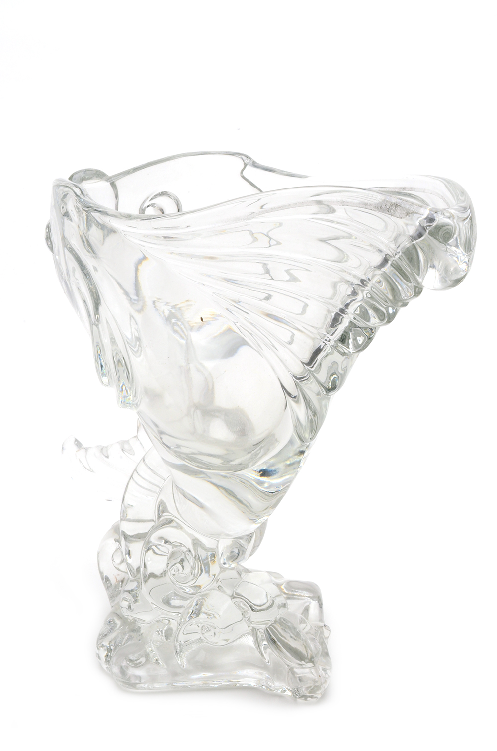 Vintage Heisey Glass Fish Vase