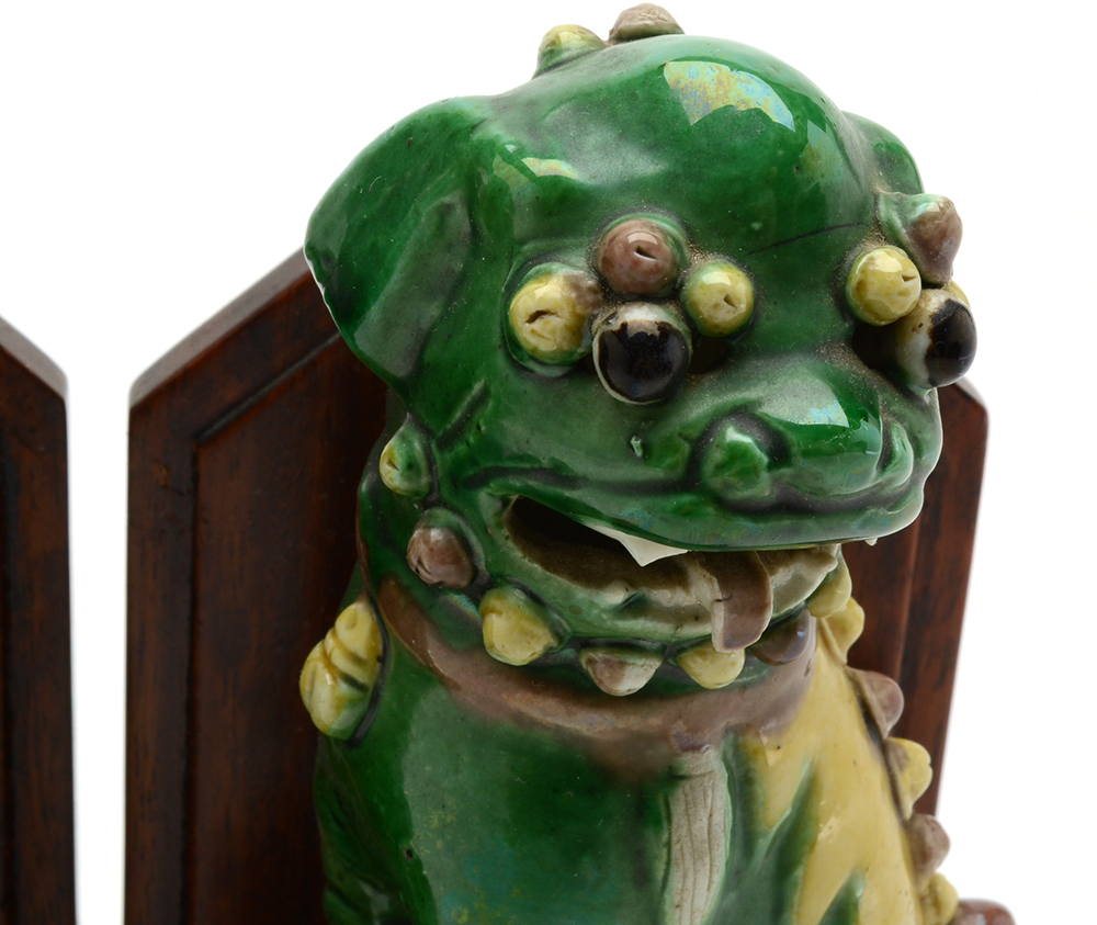 Ceramic Guardian Lion Bookends