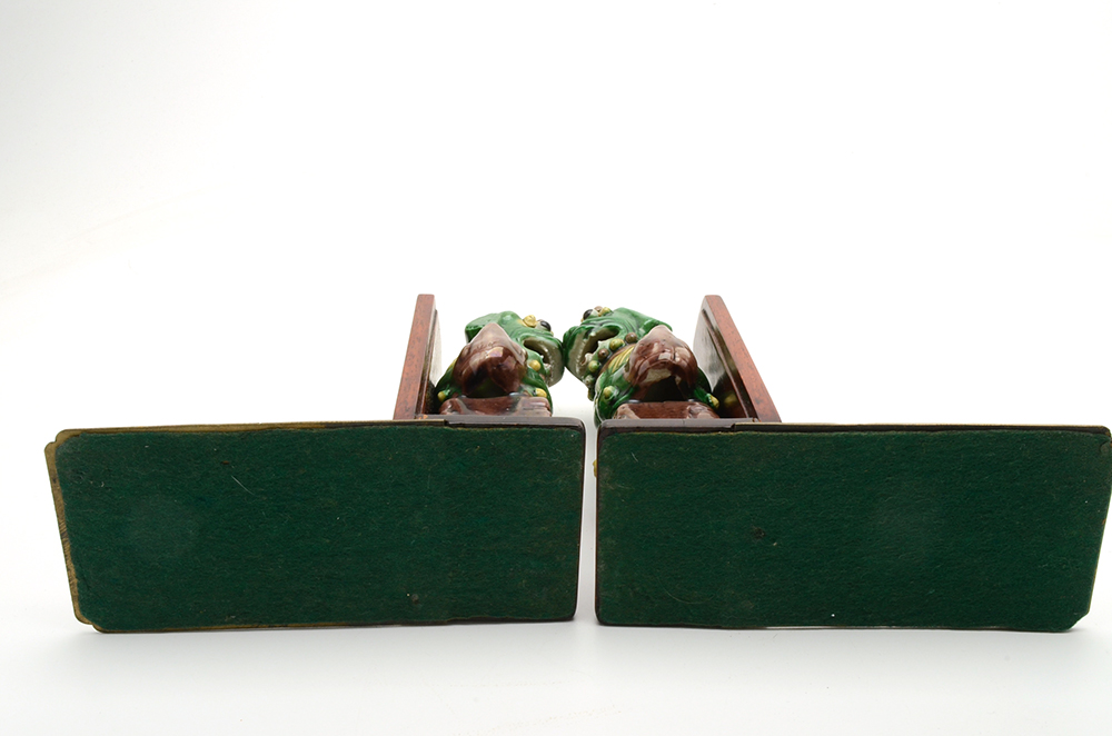 Ceramic Guardian Lion Bookends