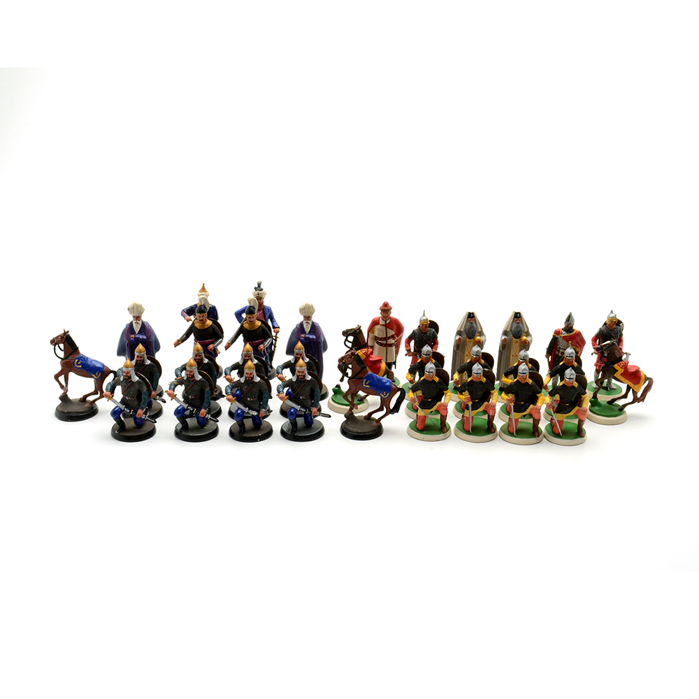 Painted Lead Chess Set