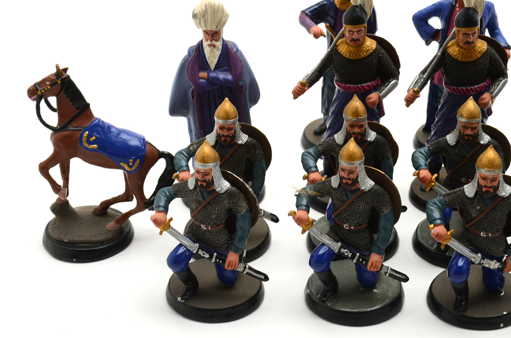 Painted Lead Chess Set