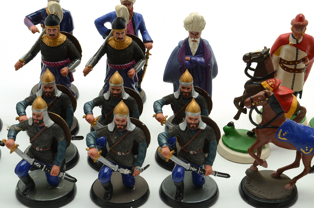 Painted Lead Chess Set