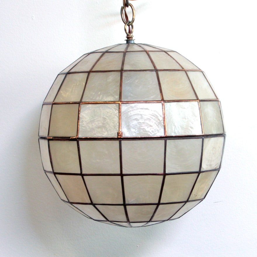 Mid-Century Hanging Globe Light