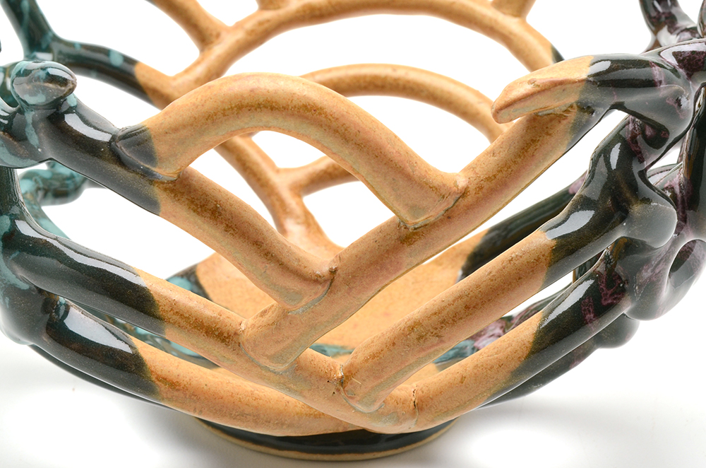 Pottery Basket made by "Sam Brown"