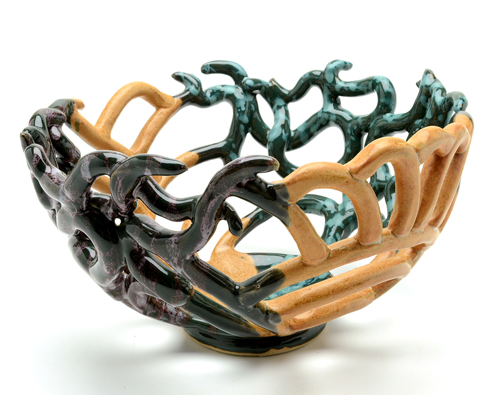 Pottery Basket made by "Sam Brown"