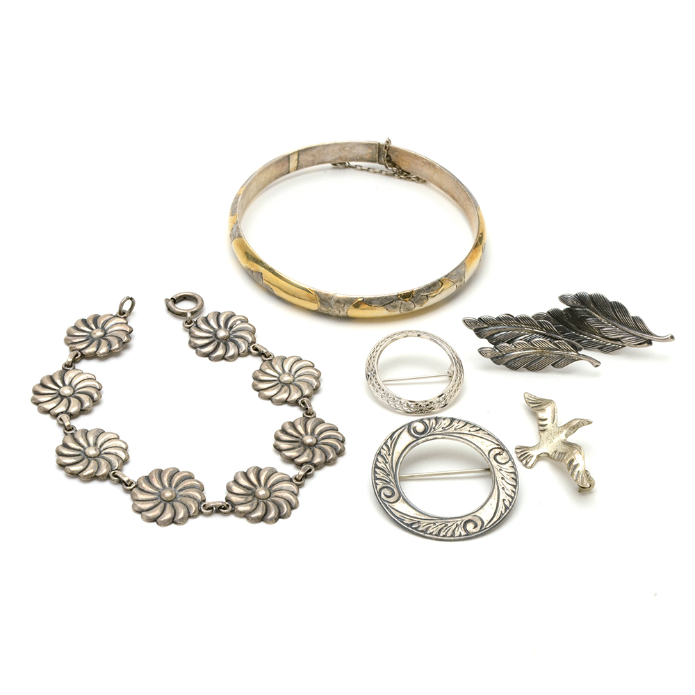 Vintage Sterling Beau, Jewel Art and W.E. Richards Jewelry