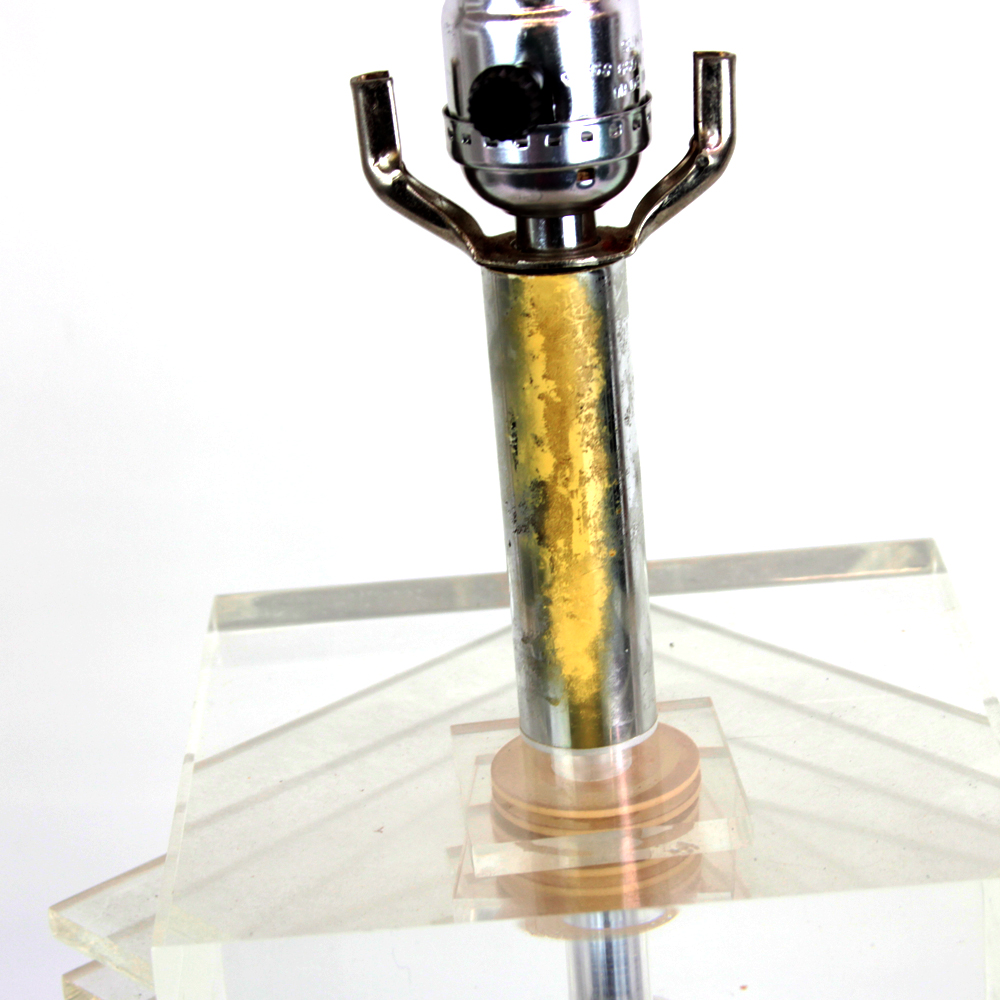 Mid-Century Stacked Lucite Lamp