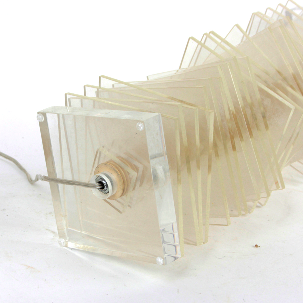 Mid-Century Stacked Lucite Lamp