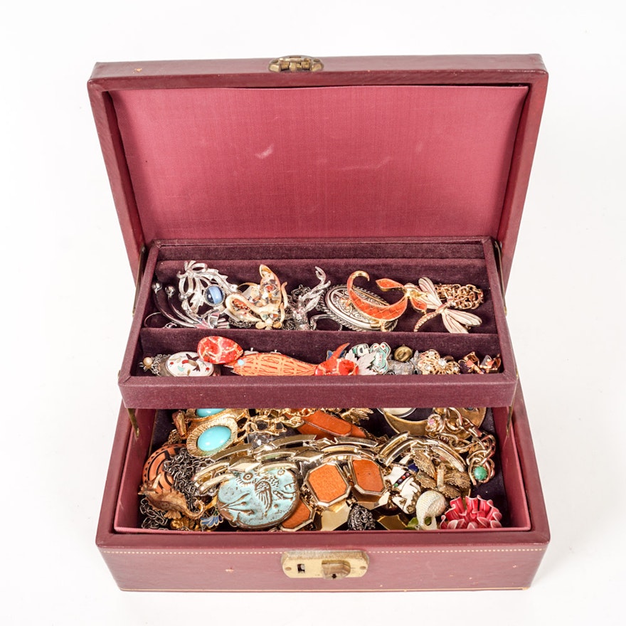 Jewelry Box and Costume Jewelry Collection