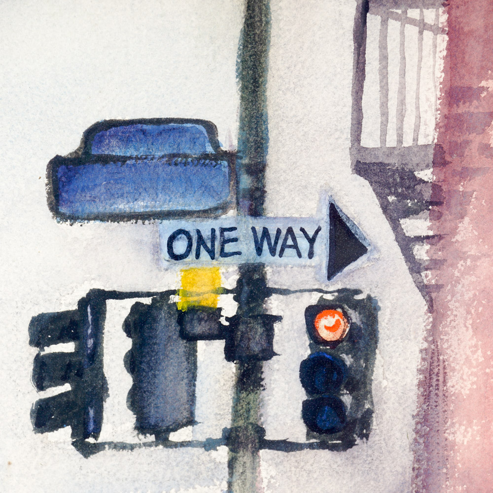 Charles Crozier Watercolor "Grey Day in Manhattan"